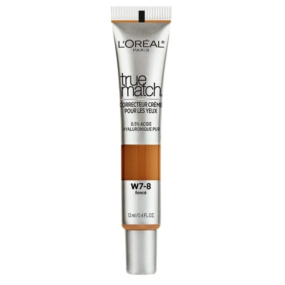 L'Oreal Paris True Match Eye Cream in a Concealer 0.5% Hyaluronic Acid Dark W7-8